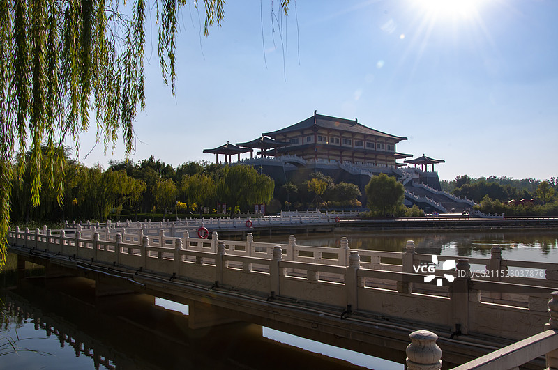 德州市武城县地标弦歌湖公园弦歌台图片素材