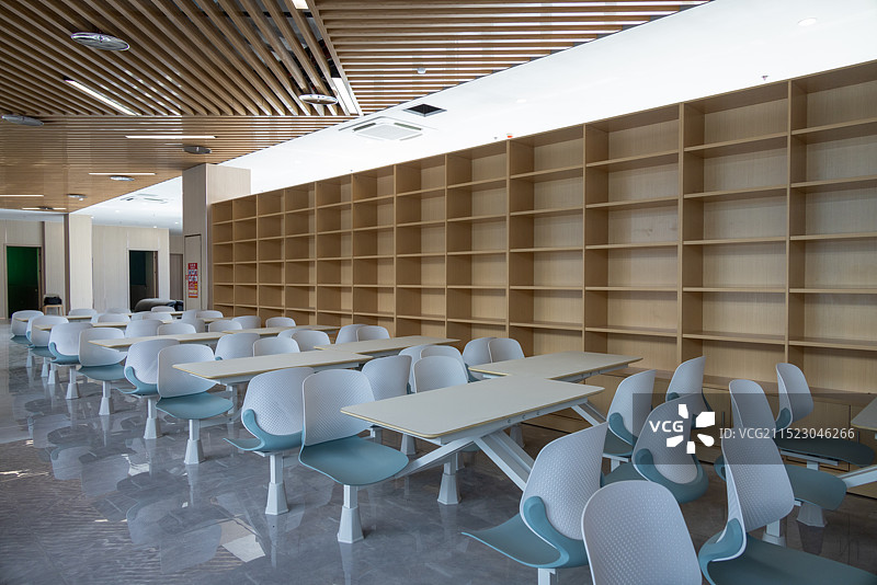 空荡荡的图书室图片素材