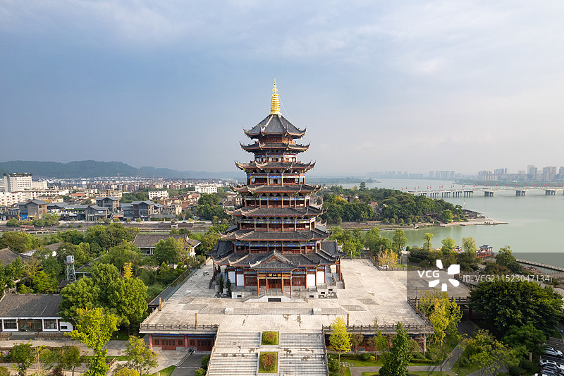 遂宁临仙阁 观音湖湿地公园图片素材