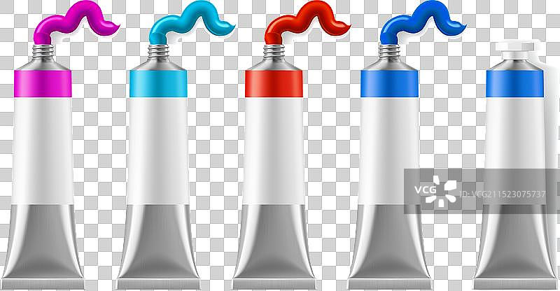 逼真油漆管包装模型图片素材