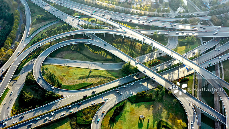 航拍城市立交桥图片素材