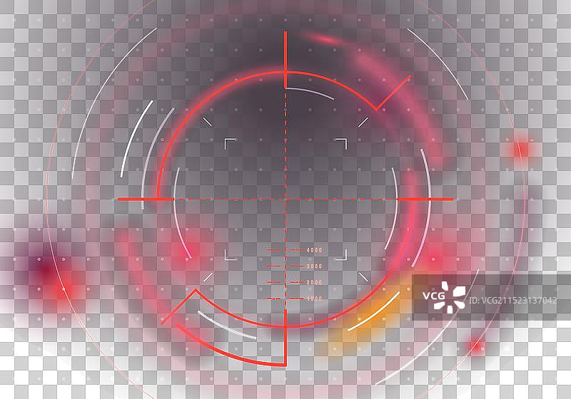 未来红色步枪瞄准器HUD图片素材