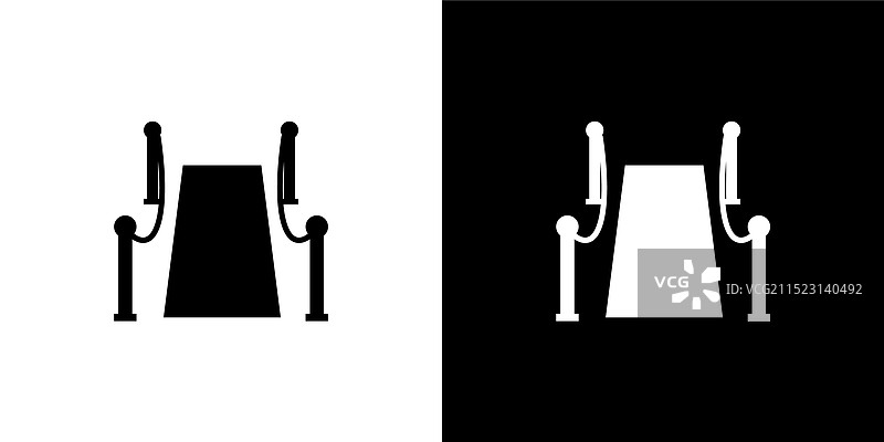 红地毯图标轮廓符号集图片素材