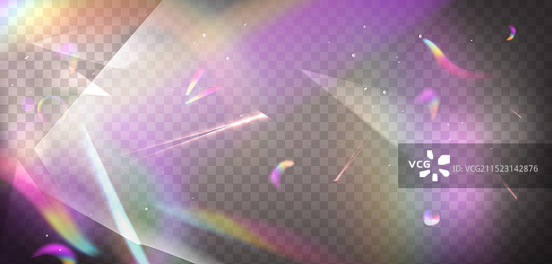 棱镜光彩虹耀斑效果叠加图片素材