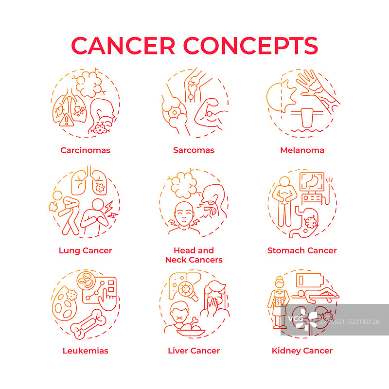 红色渐变概念图标图片素材
