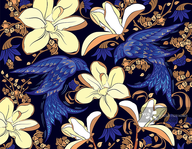 花鸟贺卡图片素材