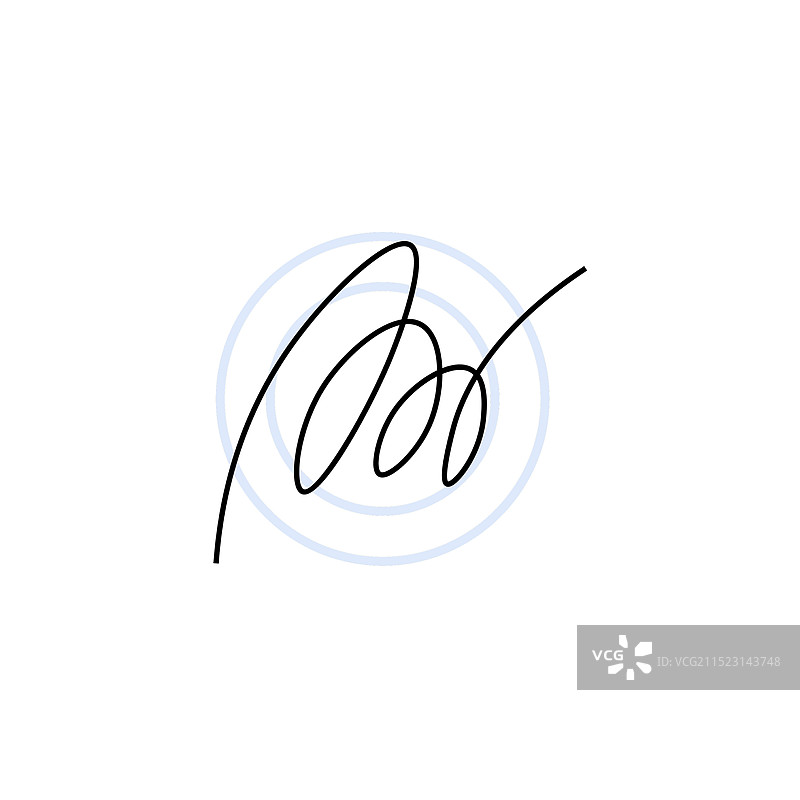 带有抽象圆形签名的图片素材