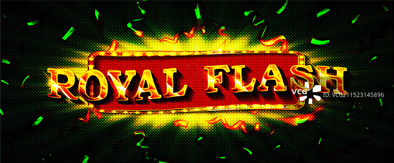 复古风格灯光下的同花大顺字样图片素材