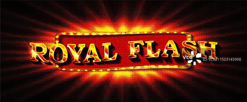 复古风格灯光下的同花大顺字样图片素材