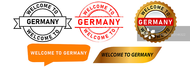 欢迎来到德国彩色徽章旅游图片素材
