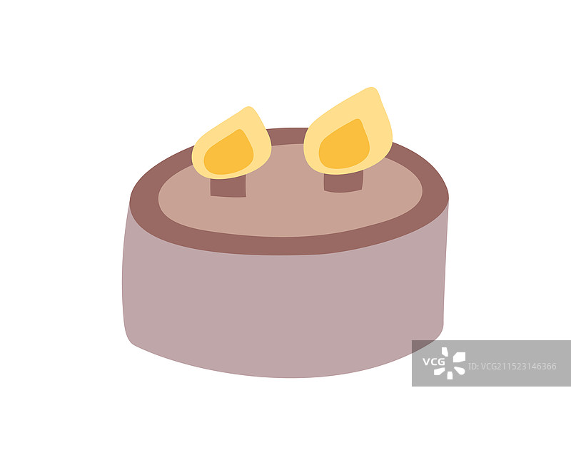 手绘彩色蜡烛扁平风格素材图片素材