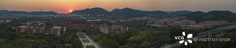 山东交通学院（长清校区）航拍图片素材