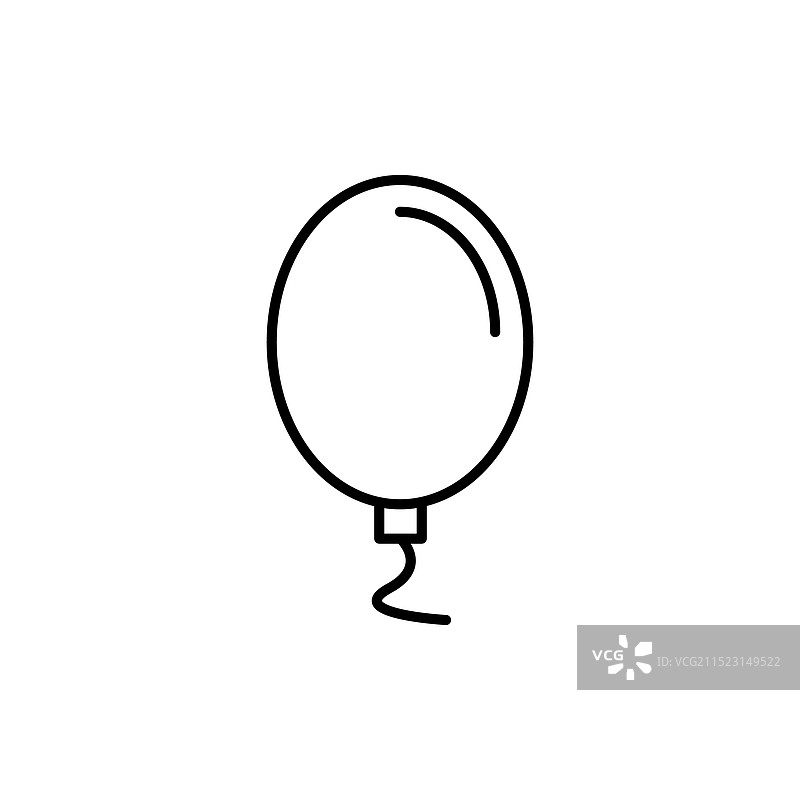 白色背景上的气球图标图片素材