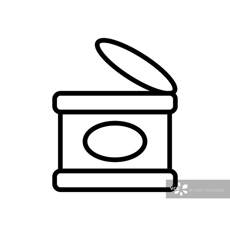 白色背景上的罐装食品图标图片素材