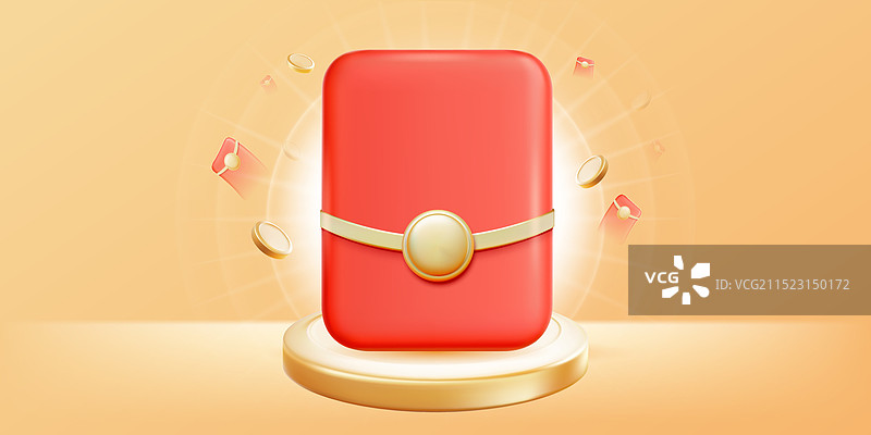 3D商务节日活动红包矢量图图片素材