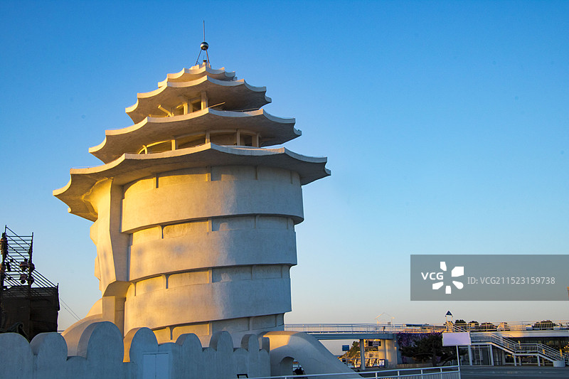 秦皇岛碧螺塔海上酒吧公园图片素材