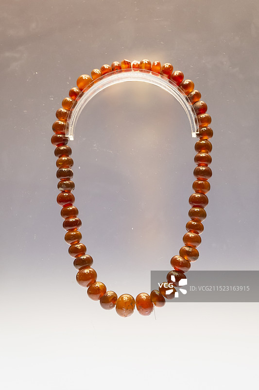 河北博物院 汉代 玛瑙珠串饰图片素材