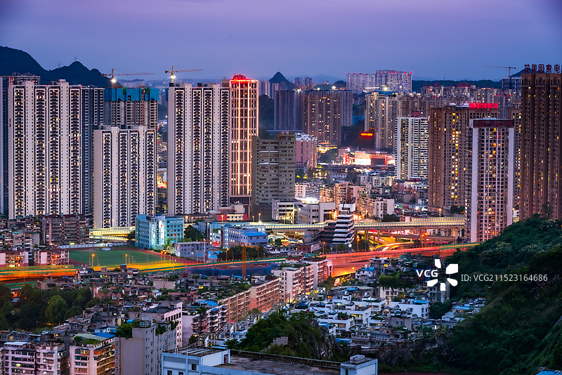 贵阳市夜景图片素材
