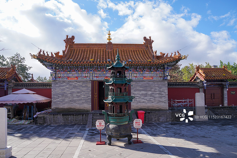 内蒙古 呼和浩特 大召历史文化旅游区 大召无量寺图片素材