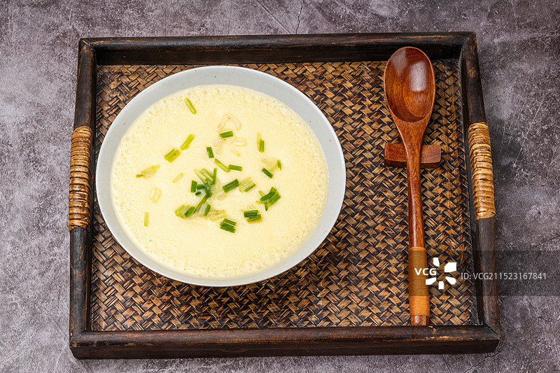 家常菜芙蓉水蒸蛋图片素材
