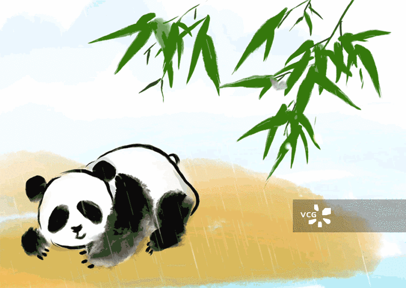 水墨动画艺术大自然里的动物们系列插图图片素材