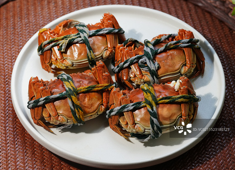 美味清蒸大闸蟹图片素材