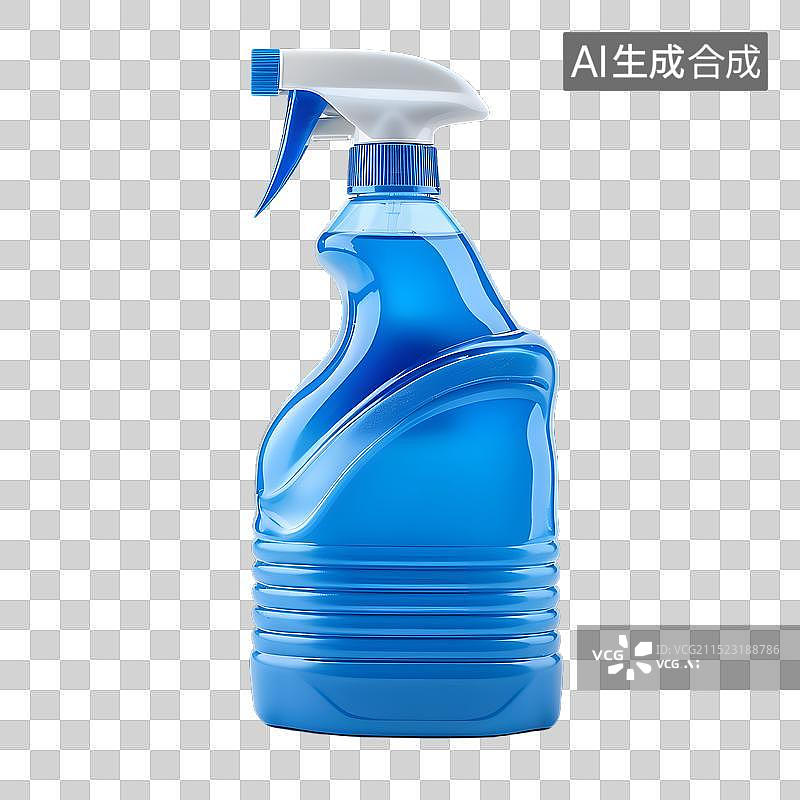 【AI数字艺术】免抠|蓝色塑料喷雾瓶图片素材