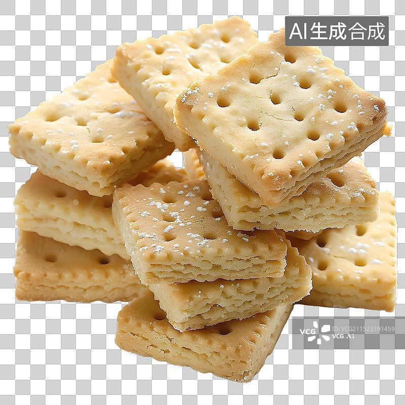 【AI数字艺术】免抠|一叠方形饼干图片素材