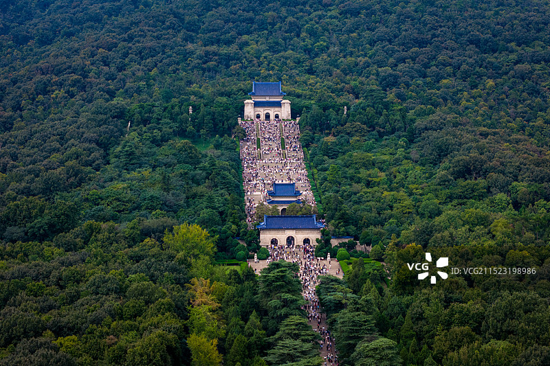 南京中山陵航拍图片素材