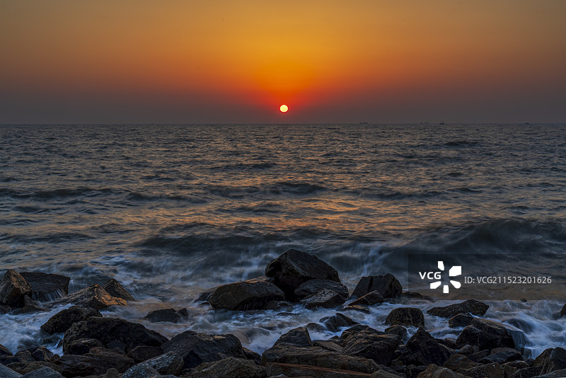 海上落日图片素材