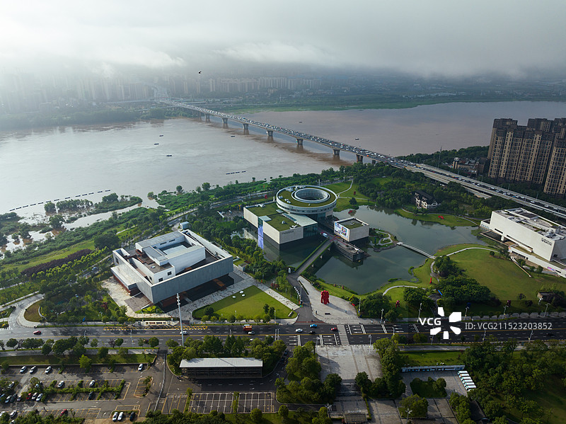 长沙洋湖湿地公园 李自健美术馆 谢子龙影像艺术馆 湘江新区城市馆图片素材