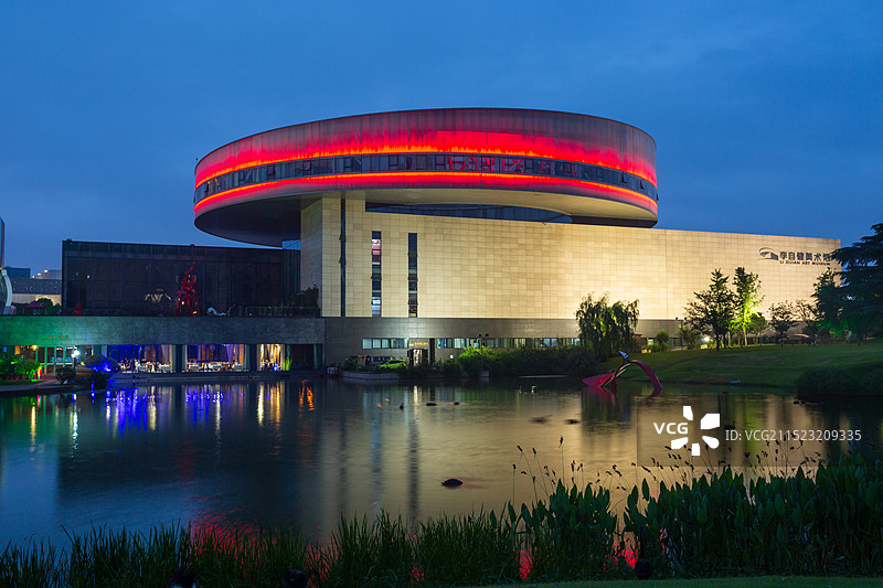 李自健美术馆 蓝调时刻图片素材