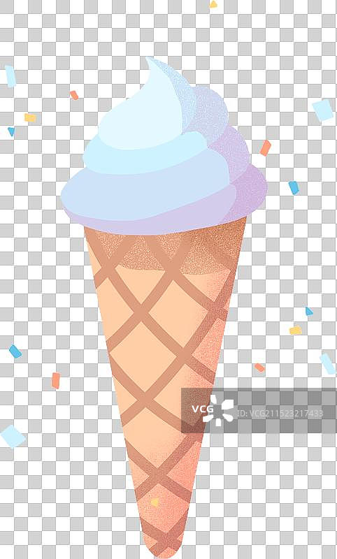 夏天冰淇凌可爱清新插画元素图片素材