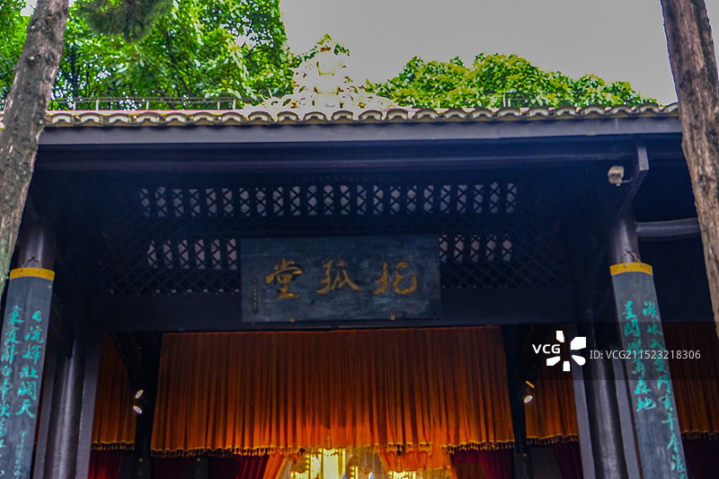 中国重庆奉节县白帝城，白帝城景区，白帝城，白帝庙，明良殿，观星台，武侯祠，归来三峡演出图片素材