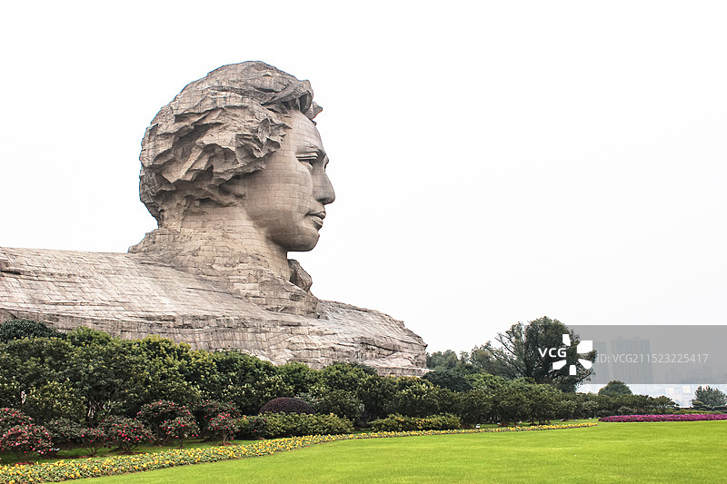 橘子洲头毛泽东雕像图片素材