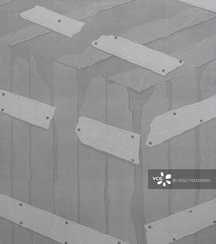 木版《共生之契合》图片素材