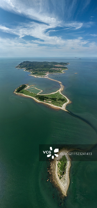 大黑山海洋岛屿全景航拍图片素材