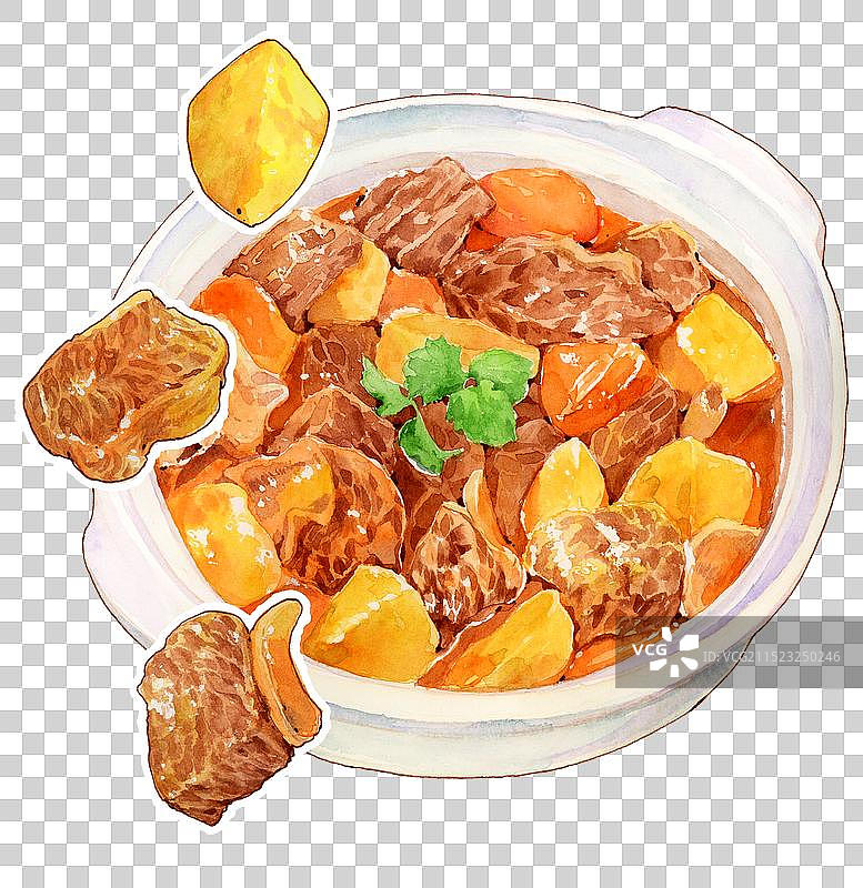 土豆炖牛腩图片素材