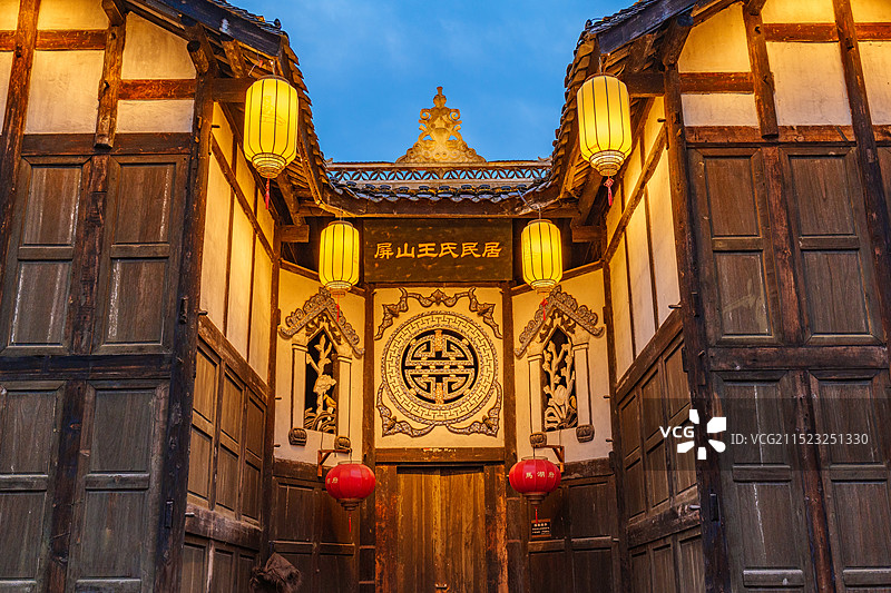 四川宜宾屏山马湖府古城图片素材