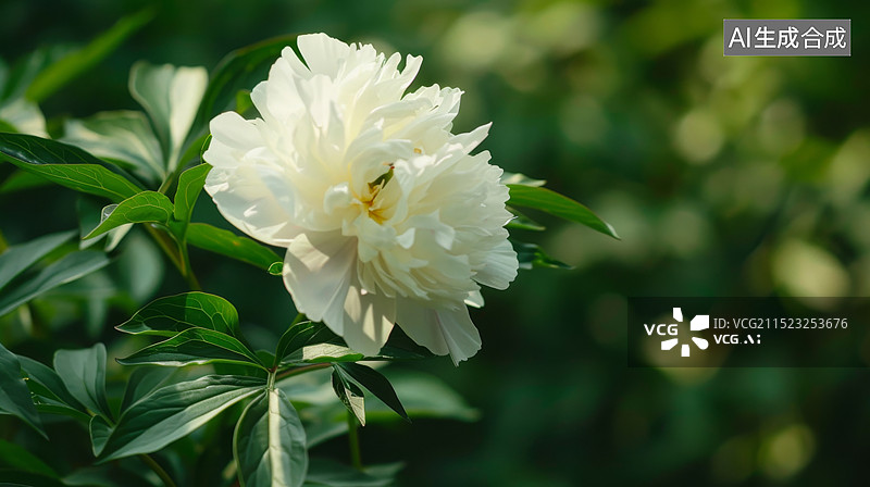 【AI数字艺术】白色花卉特写图片素材