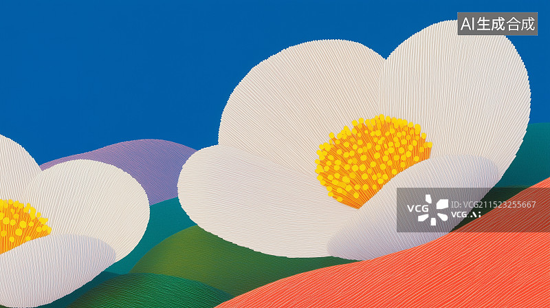 【AI数字艺术】瓦楞纸做的花朵绽放花卉艺术设计壁纸图片素材
