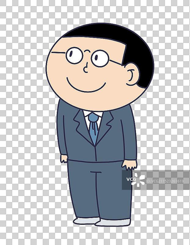 戴眼镜站立微笑的人物图片素材