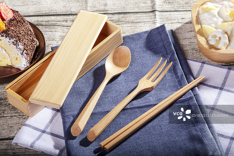 木质餐具图片素材