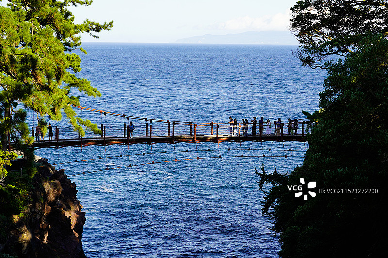 日本静冈县伊东市城崎海岸门胁吊桥一户建图片素材