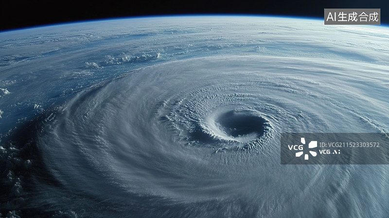 【AI数字艺术】飓风眼中的宁静图片素材