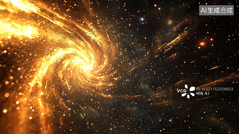 【AI数字艺术】炫丽宇宙漩涡星系图片素材