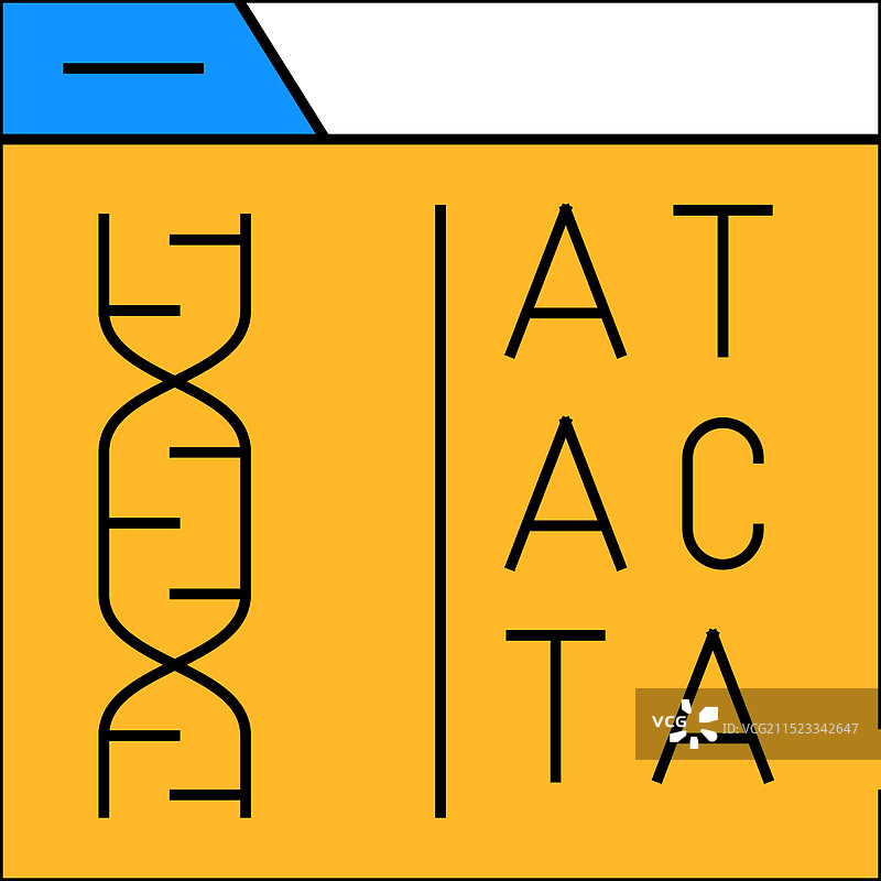 DNA代码解码彩色图标图片素材