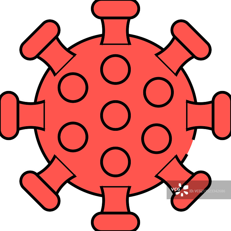 流感病毒彩色图标图片素材