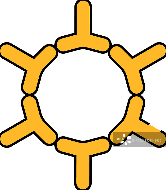 带状疱疹病毒彩色图标图片素材