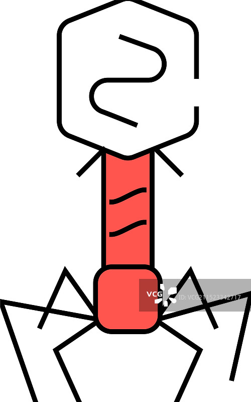 彩色噬菌体病毒图标图片素材